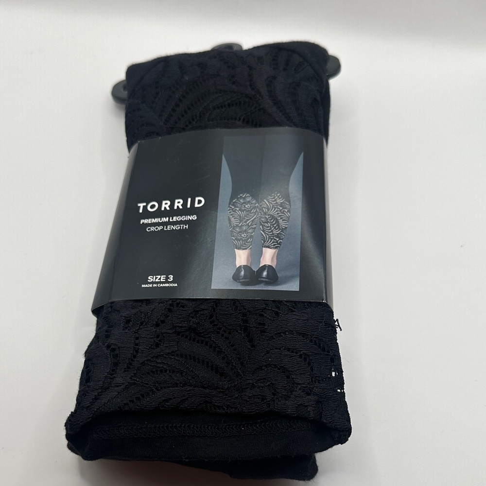 Torrid Black Textured Leggings